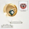 Gastor globe ceiling light, E27 flush mount light for living room, retro vintage