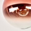 Gastor globe ceiling light, E27 flush mount light for living room, retro vintage
