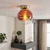 Vintage globe light Gastor with round clear and coppery glass shade, ø 20 cm, E27