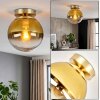 Gastor globe ceiling light, round retro ceiling lamp for living room and hallway