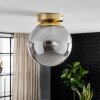 Gastor flush mount ceiling light, round globe fixture for living room, E27