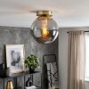 Gastor flush mount ceiling light, round globe fixture for living room, E27
