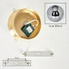 Gastor flush mount ceiling light, round globe fixture for living room, E27
