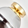 Gastor flush mount ceiling light, round globe fixture for living room, E27
