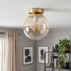 Gastor globe ceiling light, retro semi-flush ceiling lamp with E27 socket