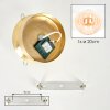 Gastor globe ceiling light, retro semi-flush ceiling lamp with E27 socket