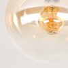 Gastor globe ceiling light, retro semi-flush ceiling lamp with E27 socket