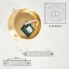Gastor globe ceiling light Ø 25 cm, retro ceiling light for living room