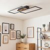 Velani LED ceiling light, rectangular flush mount with flat overlapping frames