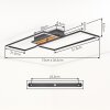 Velani LED ceiling light, rectangular flush mount with flat overlapping frames