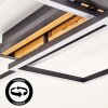 Velani LED ceiling light, rectangular flush mount with flat overlapping frames