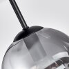 Modern Cluster Ceiling Light Gastor with 4 smoke-coloured glass shades, ø 15 cm
