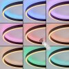 Narok LED ring ceiling light with remote control, modern living room ceiling lamp