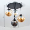 Gastor 4-Light Globe Ceiling Light Fixture, Retro Room Light with E14 Sockets