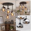 Gastor 4-light ceiling light with globe shades, retro vintage ceiling lamp