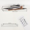 Selani flat LED ceiling light with remote control, geometric rectangular frame
