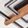 Selani flat LED ceiling light with remote control, geometric rectangular frame
