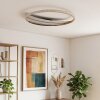 Calista LED ceiling light round 52 cm, flat flush ceiling light, 3 light colours