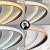 Calista LED ceiling light round 52 cm, flat flush ceiling light, 3 light colours