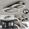 Kordex LED living room ceiling light with double ring design, modern flat fixture