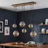 Koyoto 6-light pendant light for dining room, E27 globe-shade hanging light