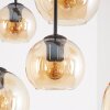 Koyoto 6-light pendant light for dining room, E27 globe-shade hanging light