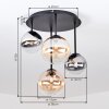 Chehalis 4-light globe ceiling light, round retro ceiling lamp with G9 sockets