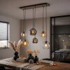 Koyoto 6-Light Pendant Light, E27 Globe Pendant for Dining Room & Living Room