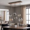 Koyoto 6-light dining room pendant light with globe shades, modern vintage style