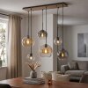 Koyoto 6-light dining room pendant light with globe shades and E27 sockets