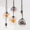 Koyoto 6-light dining room pendant light with globe shades and E27 sockets