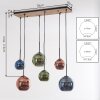 Koyoto 6-light pendant light with colorful glass globe shades for dining room