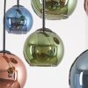 Koyoto 6-light pendant light with colorful glass globe shades for dining room