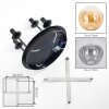 Gastor 4-light globe ceiling light, modern retro ceiling fixture with cluster look