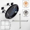 Chehalis retro ceiling light, 4-light globe shade fixture for living room