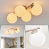 Gastor globe ceiling light, 4-light round design with sphere shades, 41 cm