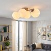 Gastor globe ceiling light, 4-light round design with sphere shades, 41 cm