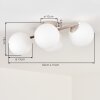 Gastor globe ceiling light, 4-light round design with sphere shades, 41 cm
