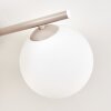 Gastor globe ceiling light, 4-light round design with sphere shades, 41 cm