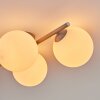 Gastor globe ceiling light, 4-light round design with sphere shades, 41 cm