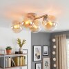 Gastor 4-light globe ceiling light, Ø 41 cm, retro vintage for living room