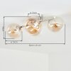 Gastor 4-light globe ceiling light, Ø 41 cm, retro vintage for living room