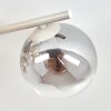 Gastor globe ceiling light, retro ceiling lamp, 4-light E14 for living room