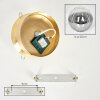 Gastor globe ceiling light, E27 fitting, 25 cm round shade, modern vintage style