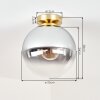 Gastor E27 globe ceiling light with retro round shade, Ø 25 cm, vintage look