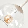 Koyoto 5-light ceiling light, globe ceiling lamp with square canopy, E14