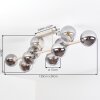 Gastor 10-light ceiling light, E14 globe living room light for dining room
