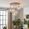 Koyoto 5-light globe ceiling light, 45 cm diameter shade cluster, E14 vintage