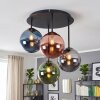 Chehalis colorful glass globe ceiling light, 4-light ceiling light with G9 sockets