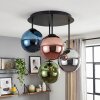 Chehalis colorful glass globe ceiling light, 4-light ceiling light with G9 sockets